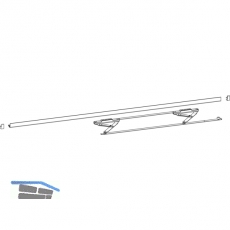 HAUTAU ATRIUM HKS 160 S Gleitscheren-Set, Halteschiene, wei, FFB 1251-1650 mm