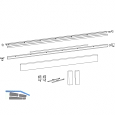 HAUTAU ATRIUM HKS 200Z/160S/SP Schienen-Set, FFB 1051-1250 mm, wei