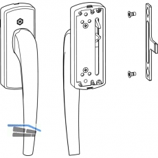 HAUTAU ATRIUM HKS Drehgriff 202 AG, mit Aufsatzgetriebe, rechts, silber eloxiert