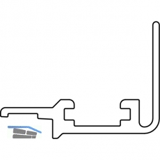 HAUTAU ATRIUM Fhrungsschiene, L=6070 mm, Aluminium Silber eloxiert