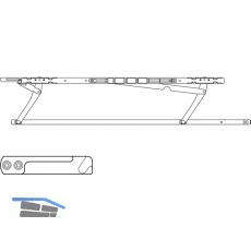 HAUTAU ATRIUM SP komfort Gleitscheren-Set, FFB 901-1250 mm, rechts
