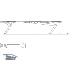 HAUTAU ATRIUM SP komfort Gleitscheren-Set, FFB 901-1250 mm, links