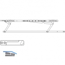 HAUTAU ATRIUM SP komfort Gleitscheren-Set, FFB 1251-1650 mm, links