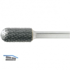 LUKAS HM-Frsstift Form C Walzenrund Kopf  8 mm Lnge 21 mm Zahnung 4 Inox