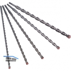 ALPEN HM-Hammerbohrer-Satz SDS-Plus 4-fach Stufenprofil 550/600 mm 5-teilig