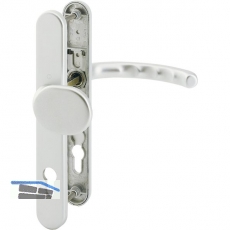 HOPPE Wechselgarnitur LUXEMBOURG - m Knopf u. LS PZ88, Alu silber elox