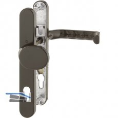 HOPPE Wechselgarnitur LIVERPOOL - Schmalschild Knopf PZ, wahlweise, Alu braun elox