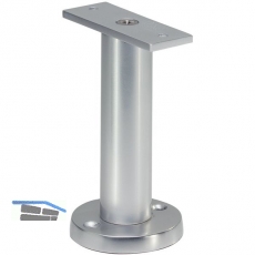 Trennwandsttze gerade Auflage, Bodenabst. 100mm,Aufl. 25x70 mm,Edelstahl matt