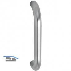 KWS Stangengriff 8758 - 325mm, LA. 300mm,  25mm, Alu silber elox.