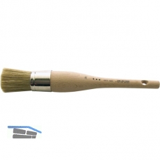 Kapsel Pinsel Gre 4  8 mm mit reinen hellen Borsten und rohem Stiel