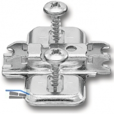 BLUM CLIP Kreuzmontageplatte, vorm. Spax-Schrauben, HV: Langloch, Distanz 0 mm