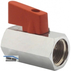 Kugelhahn mit beidseitigem IG 3/8\&quote; mit kurzem Hebel