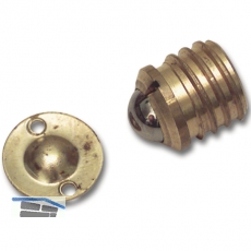 Kugelschnapper, Bohr- 9mm, Messing poliert