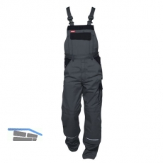 FRISTADS/KANSAS Latzhose Icon grau/schwarz Gr.46 65% PE/ 35% BW