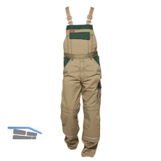 FRISTADS/KANSAS Latzhose Icon grau/schwarz Gr.46 65% PE/ 35% BW