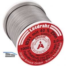 Kolofonium-Ltdraht (Rhren-Lot)  2 mm Rolle=1000 g