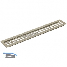 Lftungsgitter Lnge 800 mm, Breite 100 mm, Aluminium/Titan Edelstahl Effekt
