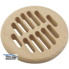 Lftungsrosette rund  83 mm, Einlass  68 mm, Buche roh