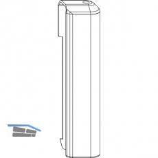 MACO Abdeckung Ecklagerbnder AS/DT mit V, perlhellgrau RAL9022, rechts (43597)