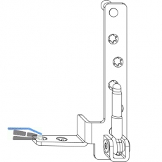 MACO Ecklager 180 kg Holz, 12/18 mm, Tragezapfen 9 mm, wei, rechts (222500)