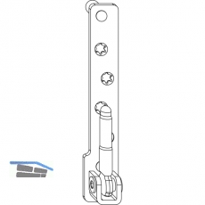 MACO Ecklager 180 kg PVC, 12/20 mm, Tragezapfen 9 mm, wei, rechts (212540)