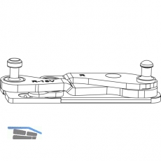 MACO Ecklager 3-flg. Multi Power, PVC FT 30, 13V, links (215833)