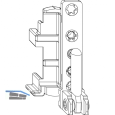 MACO Ecklager DT, 12/18 mm, links, 130 kg, silber (52704)