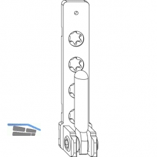MACO Ecklager PVC, mit 3 mm Positionszapfen, 100 kg, silber (52483)