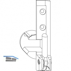 MACO Ecklager TO, 12/20 mm, links, 130 kg, silber (54723)