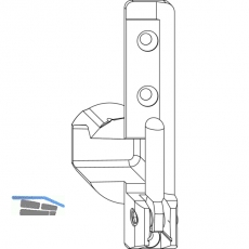 MACO Ecklager TO, 4/18 mm, links, 130 kg, silber (55238)