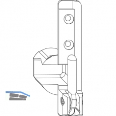 MACO Ecklager TO, 4/18 mm, rechts, 130 kg, silber (55237)