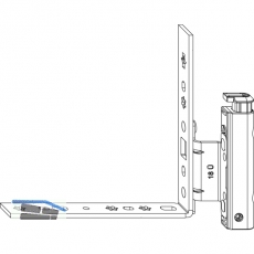 MACO Ecklagerband AS mit V, 12/18- 9 mm, rechts, 120 kg, silber (54698)