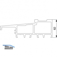 MACO Fiber-Therm Bodenschwelle Grundkrper 180, L=5000 mm, silber (465559)