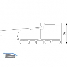 MACO Fiber-Therm Bodenschwelle Grundkrper 180, L=6000 mm, silber (465561)