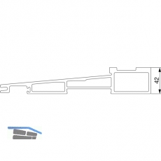 MACO Fiber-Therm Bodenschwelle Grundkrper 240, L=3000 mm, silber (466909)