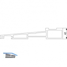 MACO Fiber-Therm Bodenschwelle Grundkrper 240, L=5000 mm, silber (466912)