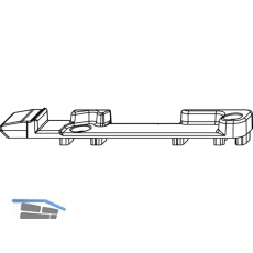 MACO Kippschlieteil links, Euronut 7/8/4, Falzluft 12 mm, silber (33971)