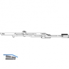 MACO MM Stulpverlngerung verlngerbar, 1 iS, L=140 mm, silber (201841)
