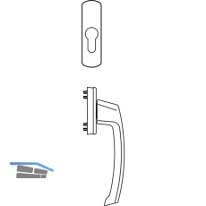 MACO SKB-S/SE/PAS Drehgriff PZ innen, ohne Vierkant, Alu silber eloxiert