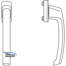 MACO SKB-S/SE/PAS Drehgriff, ohne Vierkantstift, Aluminium wei beschichtet