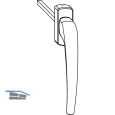 MACO SKB-Z Drehgriff innen, VK 8x40 mm, Aluminium wei beschichtet