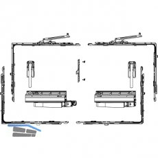 MACO SKB-Z Grundkarton, Schema A, 160 kg, Versatz 13 mm, rechts, silber (455508)