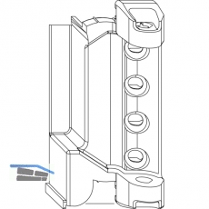 MACO Scherenlager Doppeltopf 4/18-9 mm, 130 kg, links, silber (202542)