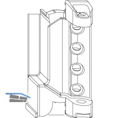 MACO Scherenlager Doppeltopf 4/18-9 mm, 130 kg, rechts, silber (202541)