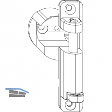 MACO Scherenlager TO 12/20-9 mm, 130 kg, silber, links (54717)