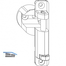 MACO Scherenlager Topf links 12/18-9 mm, 130 kg, silber (52397)