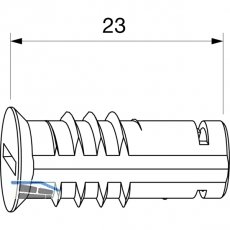 MACO-TRONIC Magnet einschraubbar in Zink Gehuse, silber (465323)