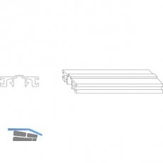 Adapter fr Unterftterungsprofil, 5000 mm, Kunststoff schwarz
