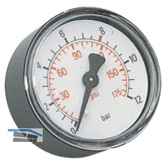 Druckluft Manometer 50 mm 0 - 10 bar mit Auengewinde hinten 1/8\