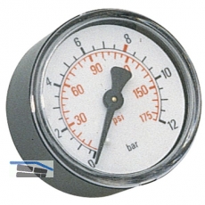 Druckluft Manometer 50 mm 0 - 10 bar mit Auengewinde hinten 1/8\&quote;